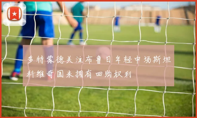 多特蒙德关注布鲁日年轻中场斯坦科维奇国米拥有回购权利